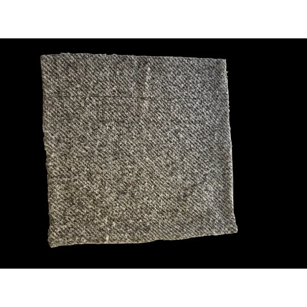 West Elm Boucle Pillow Cover 18x18 NWT Gray Wool Blnd Modern Neutral Cotton Back
